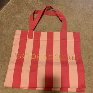 Vintage Victoria Secret stripe cloth tote